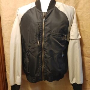 Harley-Davidson Black and Cream Varsity Jacket